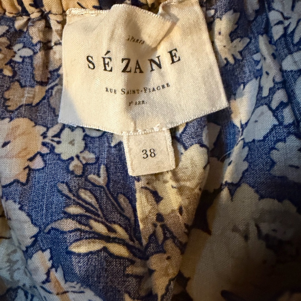 Sézane Jupe Sakura Floral Tiered Maxi Skirt in Country Flowers, Size FR38 - Picture 4 of 4